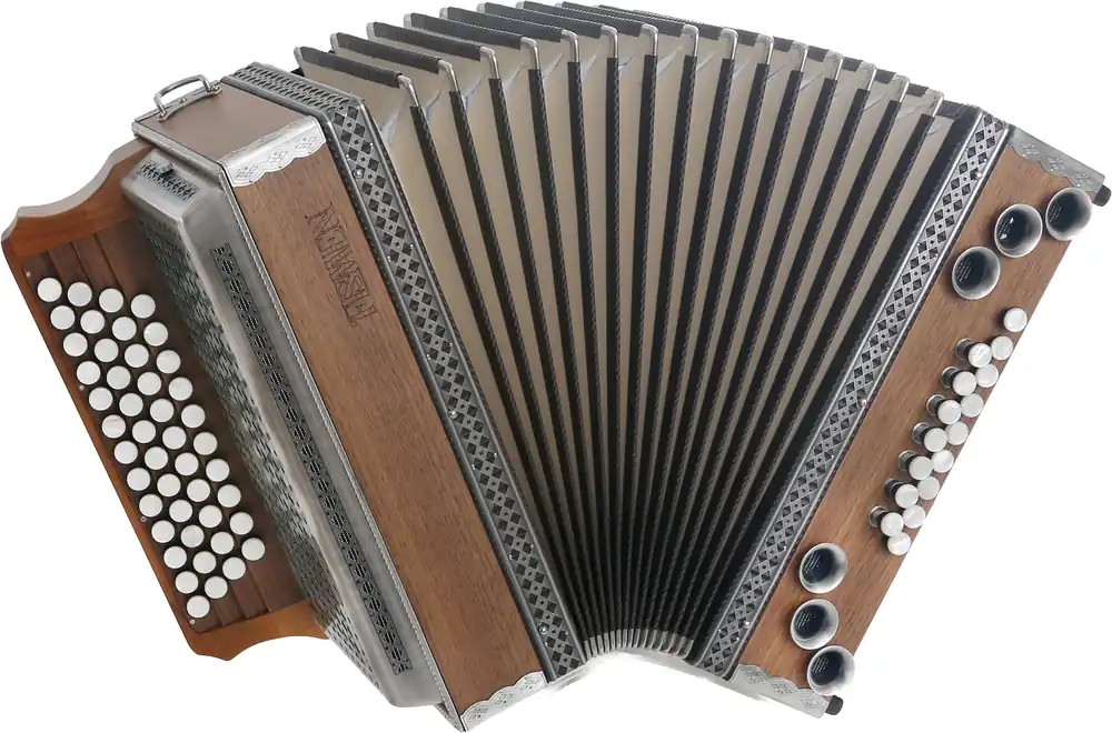 Fismen Alpline 34 Harmonika G-C-F-B Nuss Natur | Geprüfte Qualität