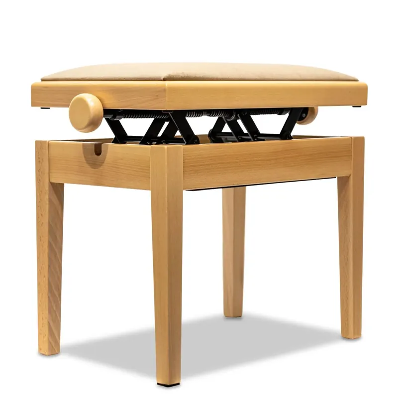 Hidrau Model Klavierbank BG32 Buche matt Velour Sand - Zeitlich begrenzt