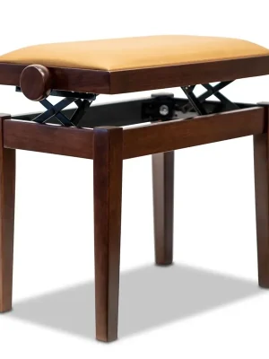 Hidrau Model Klavierbank BG27 Nussbaum matt Skai Beige | Geprüfte Qualität