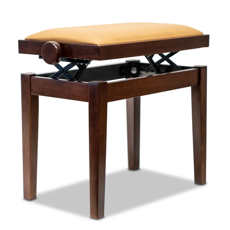 Hidrau Model Klavierbank BG27 Nussbaum matt Skai Beige | Geprüfte Qualität