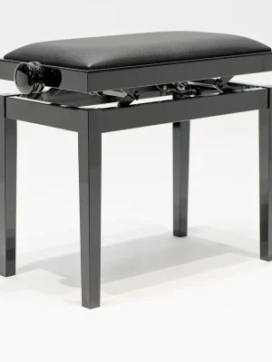 Top-Angebot - Discacciati Klavierbank 105 R Schwarz poliert Skai Schwarz