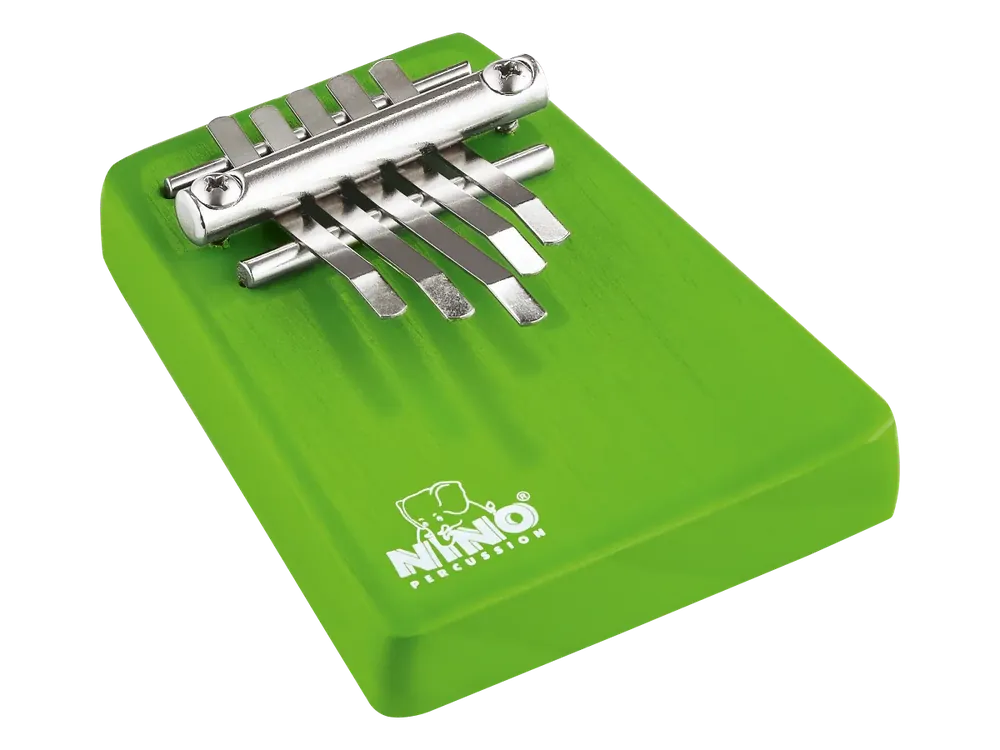 Neu - NINO Percussion Wood Kalimba NINO963GR (grün) – Daumenklavier mit 5 Stahlzungen für Kinder ab 5 Jahren, Massivholz