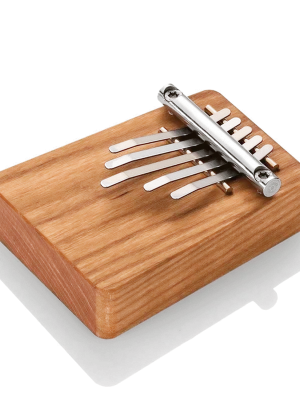 Sonderangebot - Hokema Kalimba B5 f-Moll – kompaktes Daumenklavier mit 5 Zungen, massive Kirsche, Handarbeit aus Deutschland