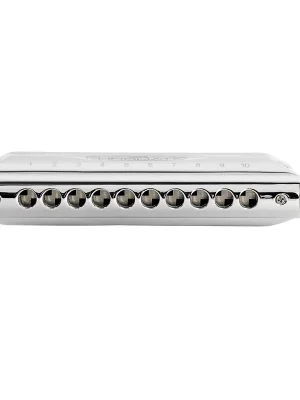 Jetzt neu | Cascha HH2272 Chromatic 10-40 Blues – chromatische Mundharmonika mit Schieber (10 Löcher, 40 Töne, 2½ Oktaven, inkl. Soft-Case)