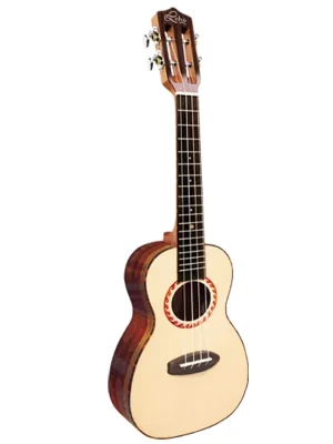Werkspreis | Leho LHUC-SRG-E Konzert-Ukulele – Decke aus massiver Fichte, Boden & Zargen aus laminiertem Rengas, Tonabnehmer, inkl. Tasche