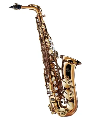 Forestone GX Cognac Altsaxophon (Es) – Gelbmessing-Korpus mit Hoch-Fis-Klappe, Pisoni-Polster und Koffer - Profi-Qualität