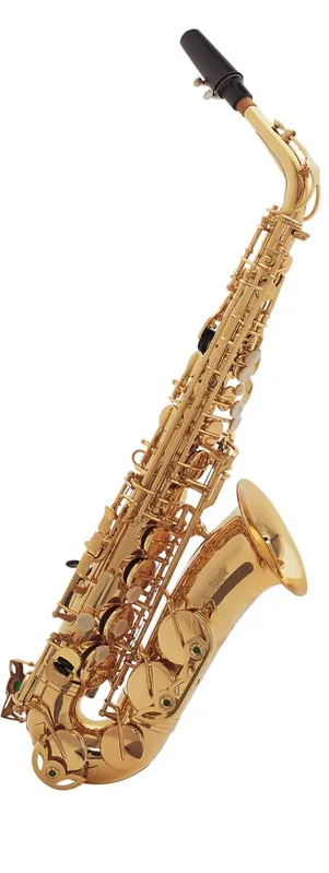 Bestpreis - Julius Keilwerth ST110 Altsaxophon – Es-Saxophon aus Messing mit Goldlack, Hoch-Fis-Klappe & Perlmutt-Klappenknöpfen