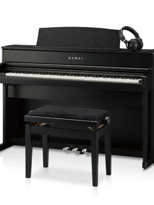 Kawai CA-701 Schwarz Matt Bundle mit Bank und Kopfhörer | Neu eingetroffen