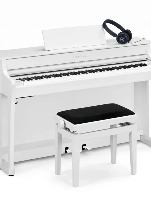 Nur wenige verfügbar - Yamaha CLP 835 Weiß Matt Bundle mit Bank und Kopfhörer