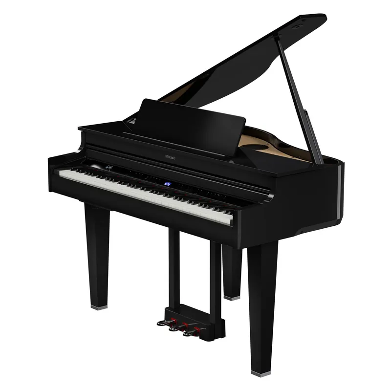 Premium | Roland GP-6 Digitalflügel – schwarz poliert, Hybrid-Hammermechanik PHA-50 (Piano Reality Premium Modeling, unbegrenzte Polyphonie)