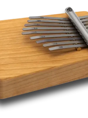 Jetzt kaufen - Hokema Kids Kalimba – Daumenklavier für Kinder mit 9 Tönen in C-Dur, massive Kirsche, eingravierte Ziffern, Handarbeit aus Deutschland