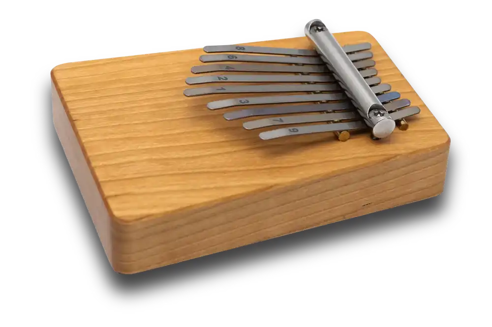 Jetzt kaufen - Hokema Kids Kalimba – Daumenklavier für Kinder mit 9 Tönen in C-Dur, massive Kirsche, eingravierte Ziffern, Handarbeit aus Deutschland