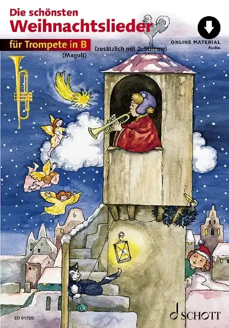 Die schönsten Weihnachtslieder (+Online Audio) für 1-2 Trompeten (mit Text) - Sparangebot