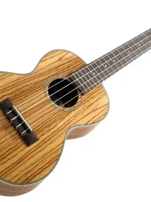 koki‘o U-LZWLZW-T Tenor-Ukulele – Decke, Boden & Zargen aus Zebrano, Randeinfassung in Schwarz/Weiß, inkl. Tasche | Markenqualität