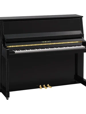 Profi-Qualität - Yamaha B30 Klavier schwarz poliert mit SC3 Silent-System – 121 cm Bauhöhe, Üben mit Kopfhörer, Klangquellen CFX und Bösendorfer Imperial