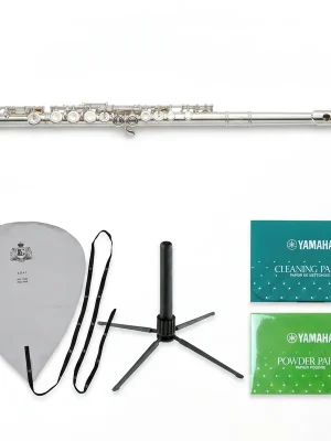 Yamaha YFL-212 Starter-Set mit Ständer, Wischer & Pflegepapieren - Abverkauf