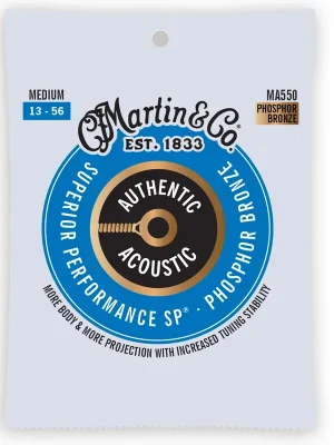 Martin Authentic Acoustic Superior Performance SP® Westerngitarre Phosphor Bronze Saitensatz - Medium 13-56 - Extra sparen