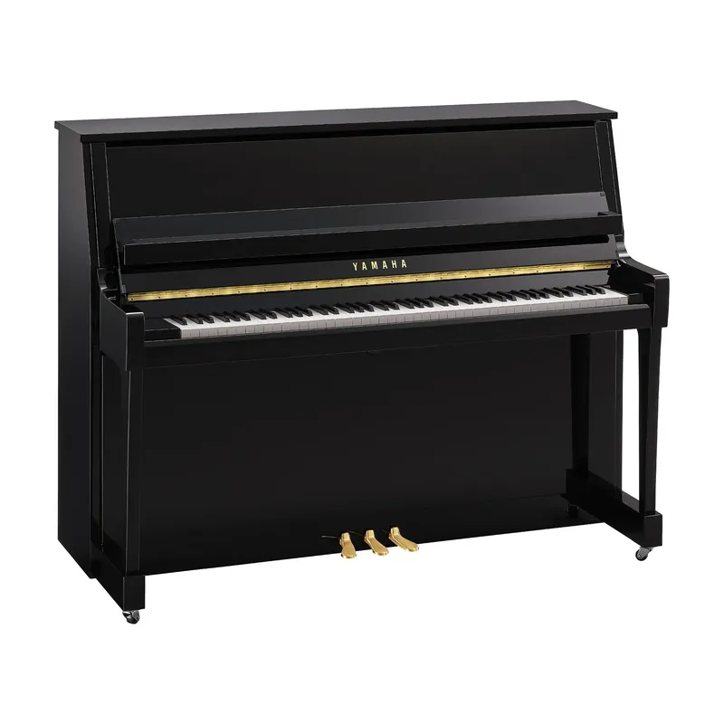 Nur noch kurze Zeit - Yamaha B20 Klavier schwarz poliert mit TC3 TransAcoustic-System – 116 cm Bauhöhe, stufenlos regelbare Lautstärke, Bluetooth Audio